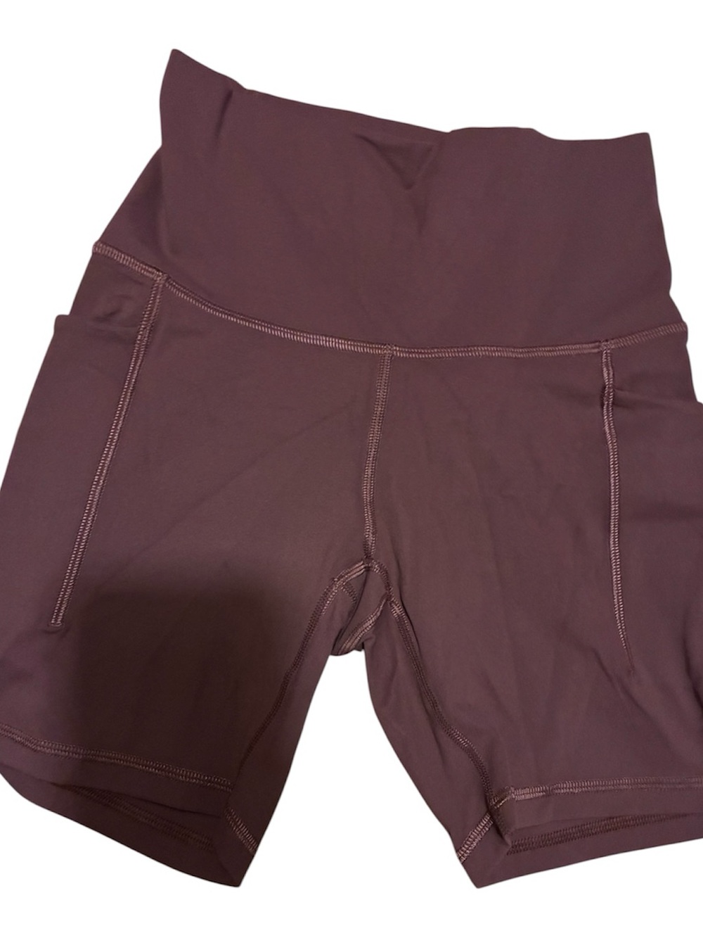 Colorfulkoala Women's Dreamlux Biker Shorts with Pockets High Waisted plum Small
